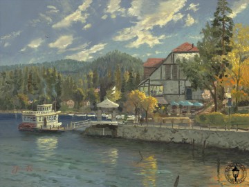 kinkade Painting - Lake Arrowhead Thomas Kinkade